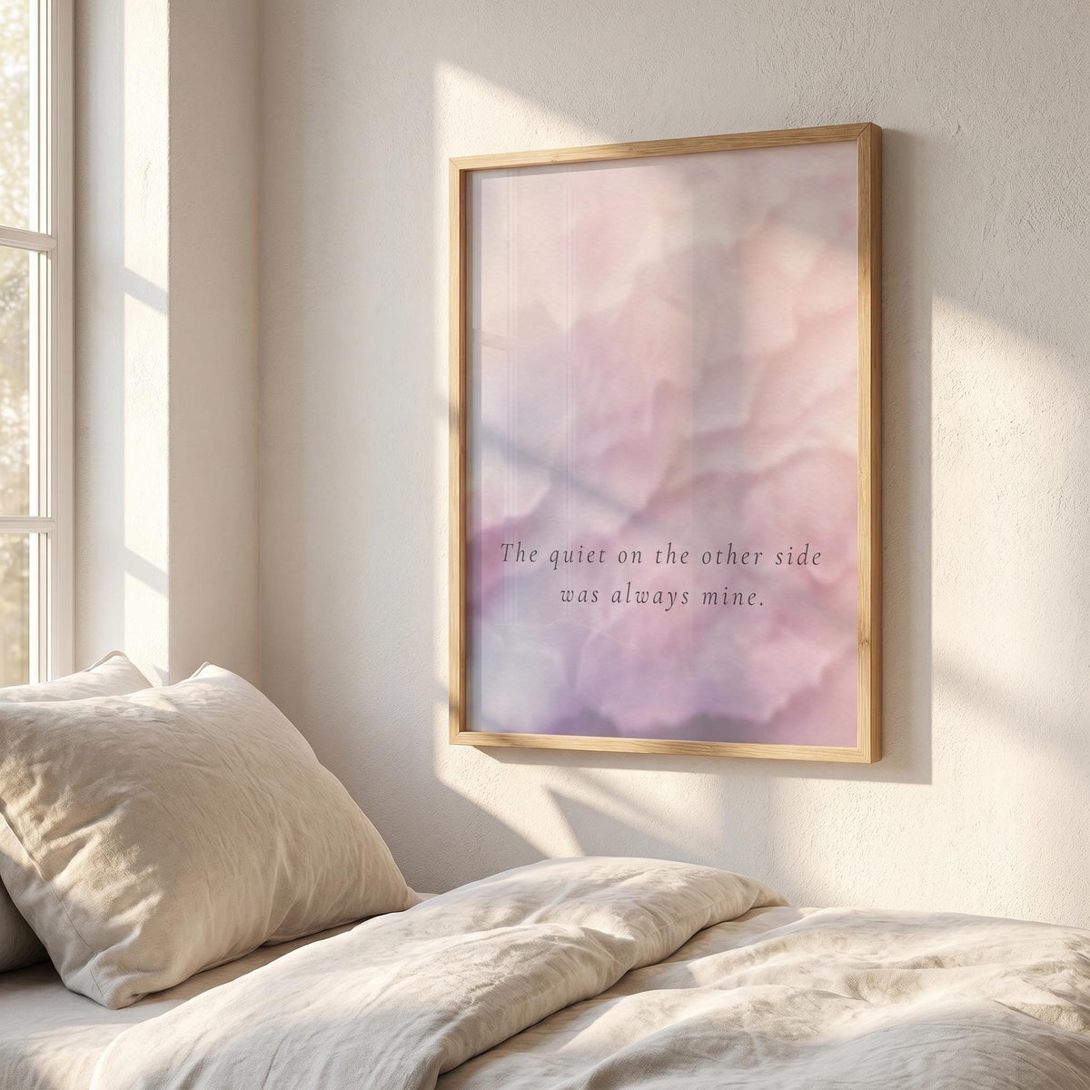 "The quiet on the other side was always mine." — After Abstract Print, Mindfulness Wall Art