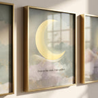 "Even in the dark, I am guided" - Crescent Moon Wall Art