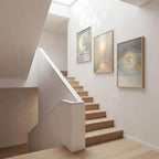 Spiritual Moon Chakra Vertical Print Set of 3, Narrow Hallway Wall Art