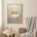 "Here, I let myself bloom" — Lotus Flower Affirmation Print
