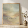 "Gently returning to who I am." — Warm Sand Landscape Print, Japandi Wabi Sabi Abstract Wall Art
