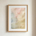 "This moment asks nothing more of me." — Holding Abstract Print, Soft Blush & Honey Mindfulness Wall Art