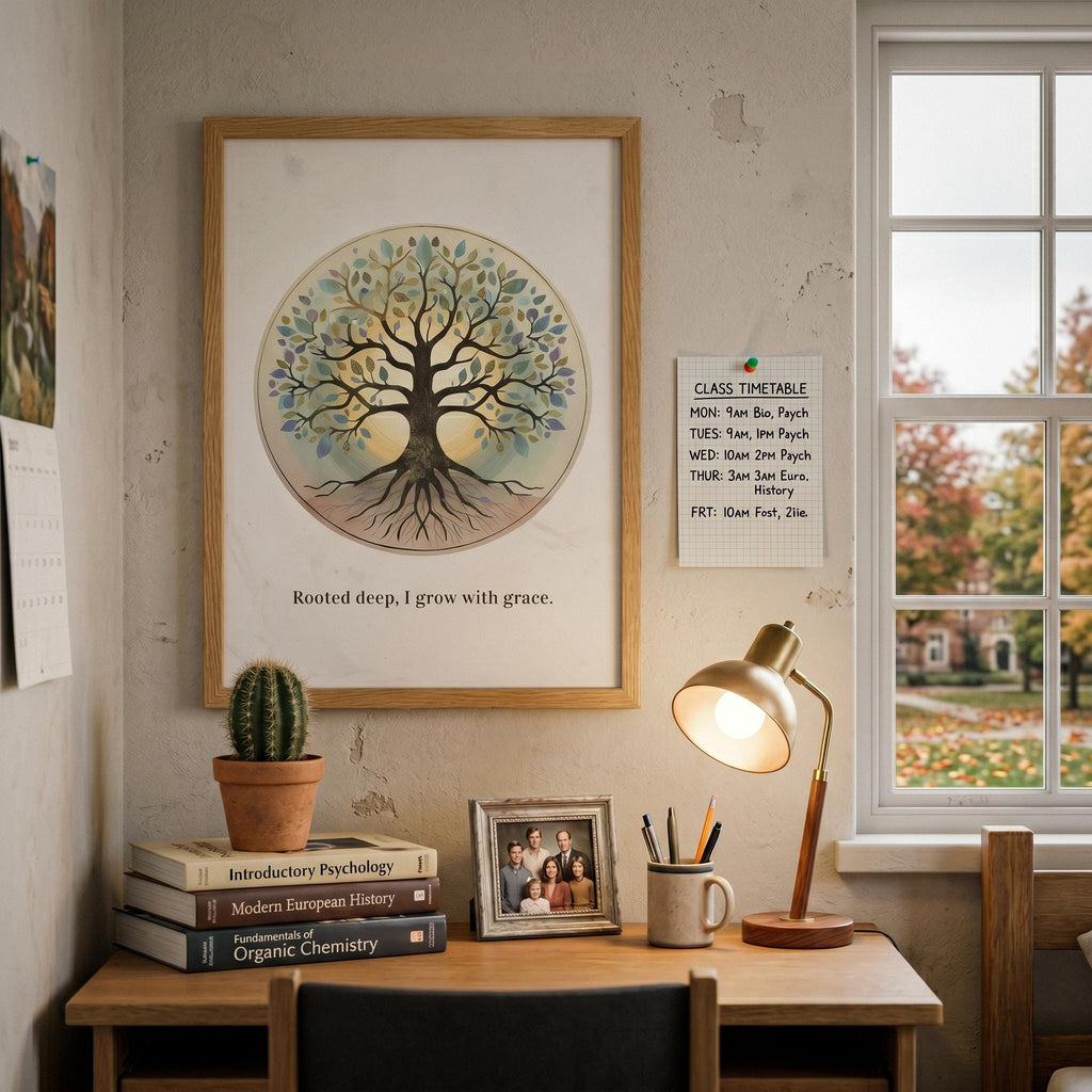 "Rooted Deep, I Grow with Grace" — Tree of Life Zen Art