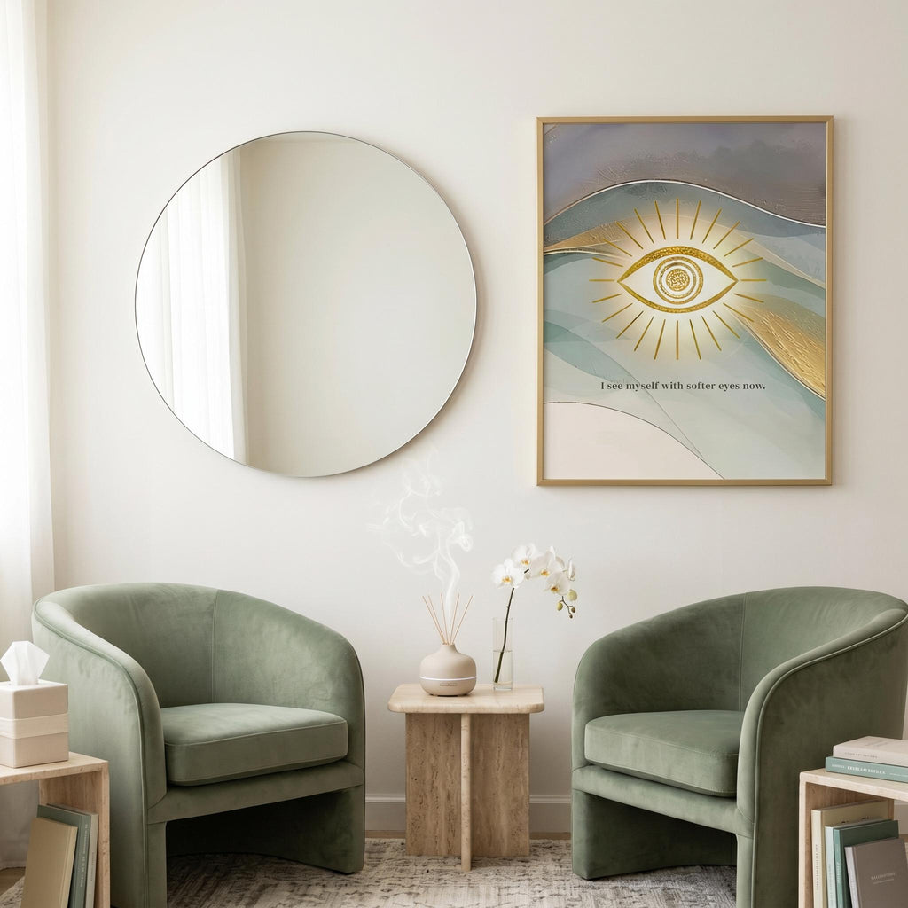 "I see myself with softer eyes now" — Third Eye Chakra Print