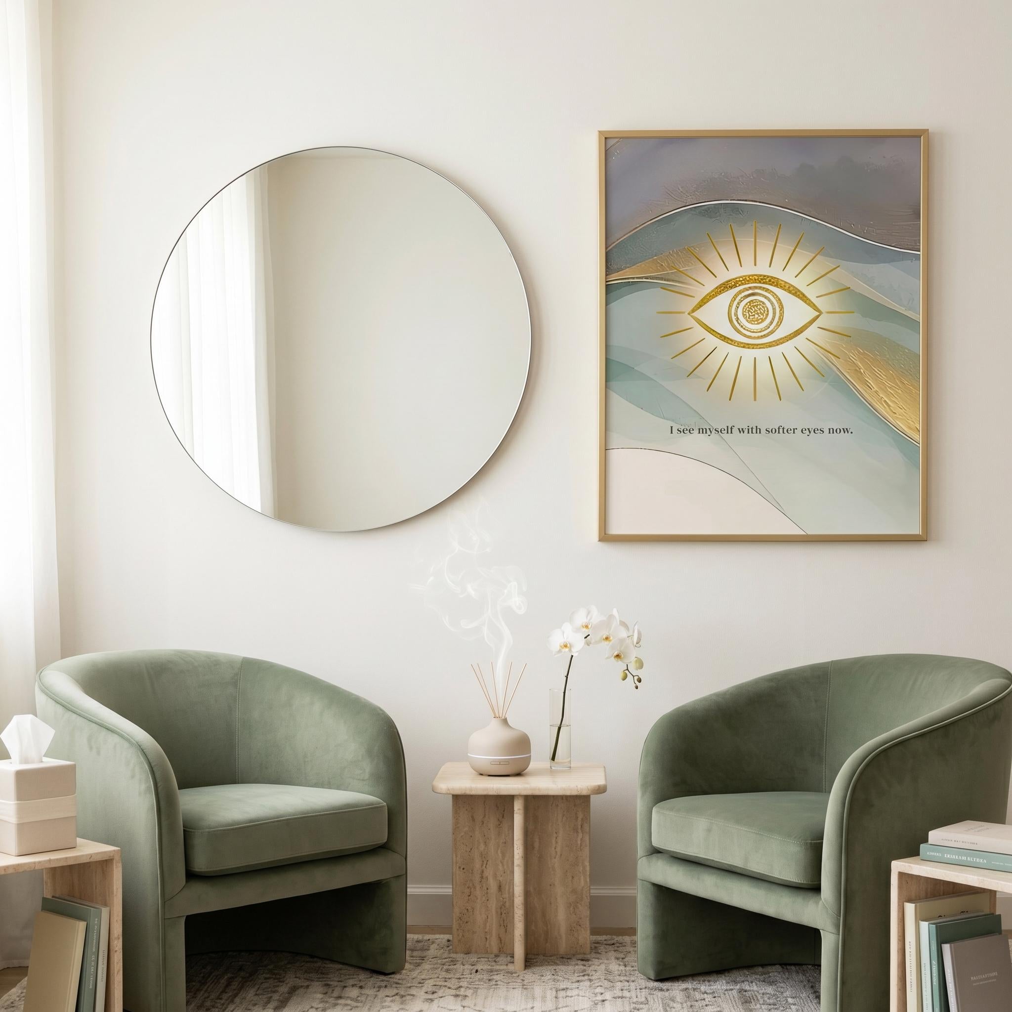 "I see myself with softer eyes now" — Third Eye Chakra Print