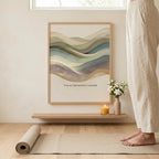 "Even as I ebb and flow, I am held" — Abstract Wave Art Print