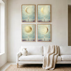 "New, crescent, full — every phase is sacred." — Moon Phases Wall Art Set, Minimalist Celestial Gallery Wall (Digital Download)