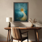 "I Can Soften My Grip" — Teal & Gold Abstract Affirmation Print | Digital Download