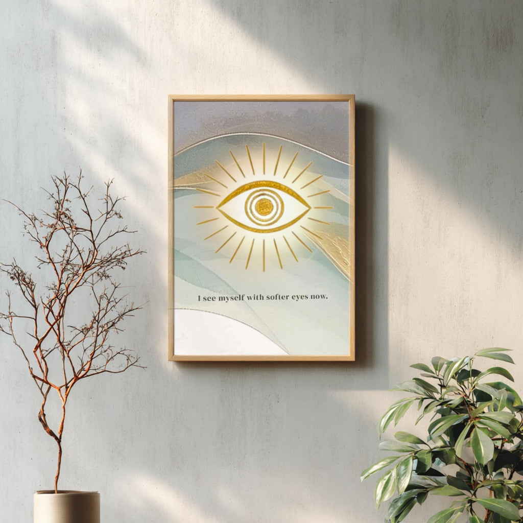 "I see myself with softer eyes now" — Third Eye Chakra Print