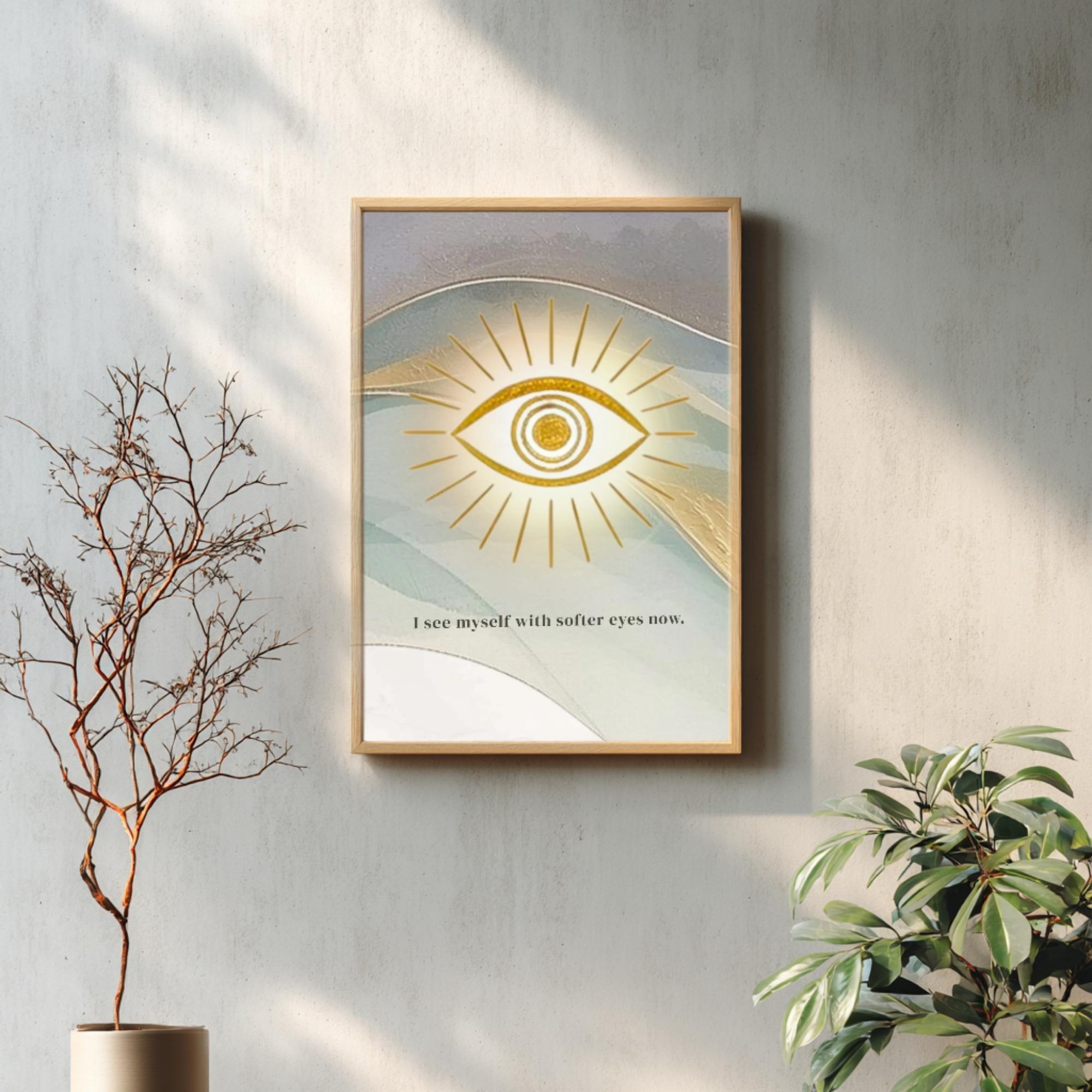 "I see myself with softer eyes now" — Third Eye Chakra Print