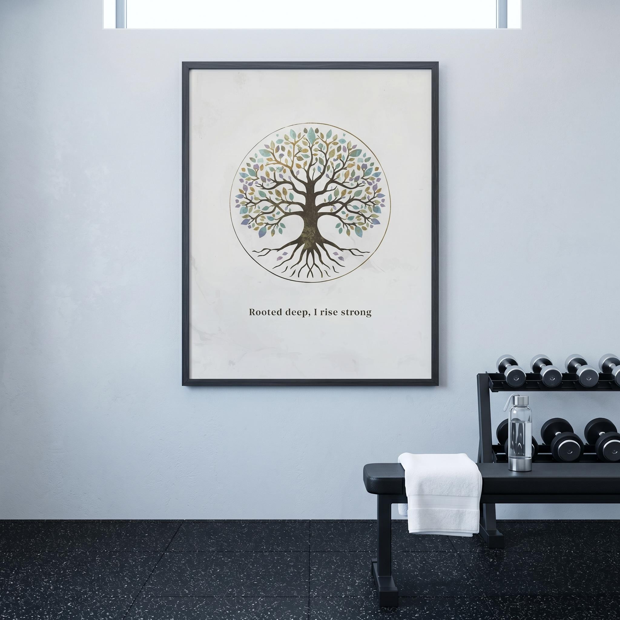 "Rooted Deep, I Rise Strong" — Tree of Life Zen Art Print