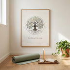 "Rooted Deep, I Rise Strong" — Tree of Life Zen Art Print