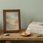 "Gently returning to who I am." — Warm Sand Landscape Print, Japandi Wabi Sabi Abstract Wall Art