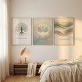 "Rooted, flowing, blooming." — Healing Journey Gallery Wall Set of 3, Pastel Affirmation Prints