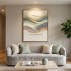 "Even as I ebb and flow, I am held" — Abstract Wave Art Print