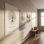 "Rooted, flowing, blooming." — Healing Journey Gallery Wall Set of 3, Pastel Affirmation Prints