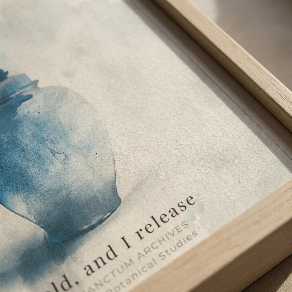 "I hold, and I release." — Vintage Ginger Jar Print, Blue and White Chinoiserie Wall Art (Digital Download)