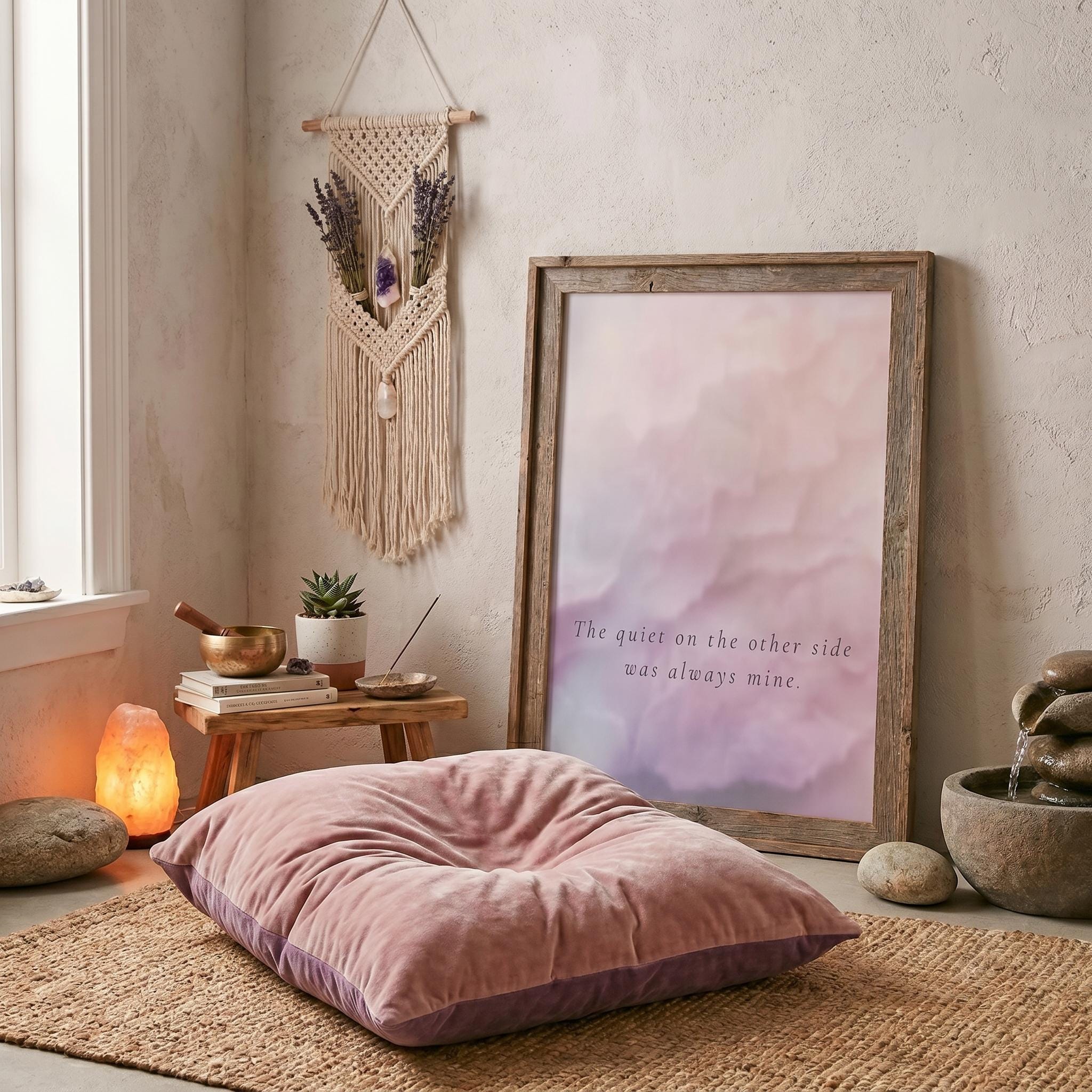"The quiet on the other side was always mine." — After Abstract Print, Mindfulness Wall Art