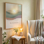 "Here, I let my heart be soft." — Zen Landscape Print