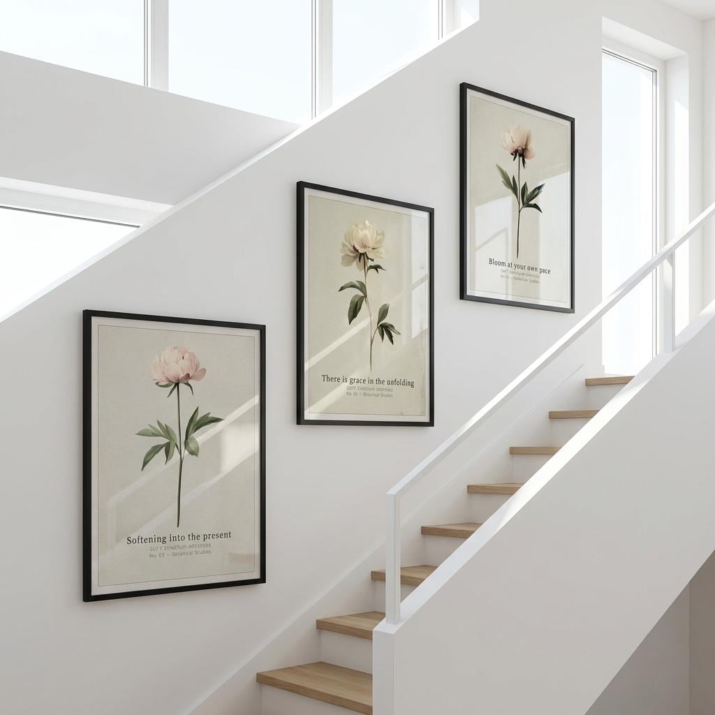 "Bloom, unfold, soften." — Vintage Peony Print Set of 3, Soft Botanical Grandmillennial Gallery Wall (Digital Download)