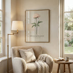 "Softening Into the Present" — Peony Affirmation Print