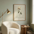 "There Is Grace in the Unfolding" — Peony Affirmation Print