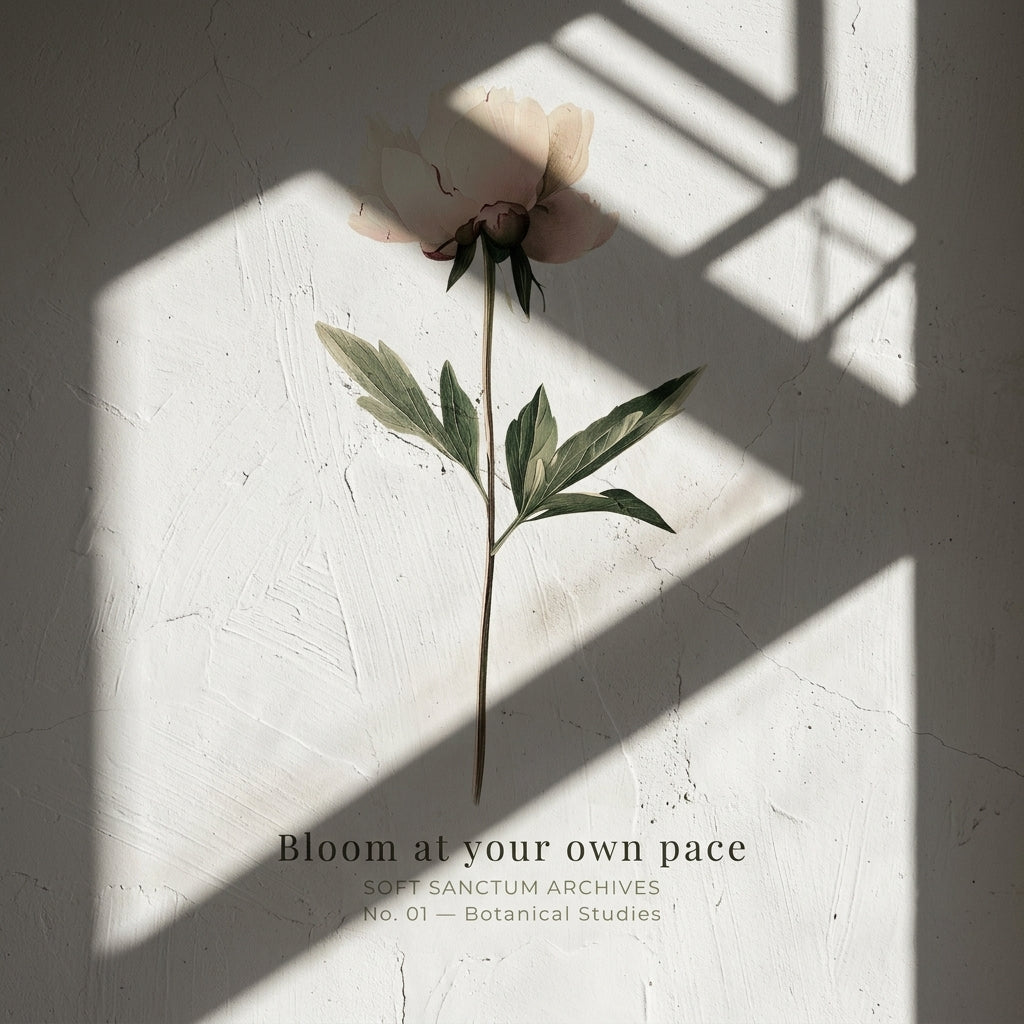 "Bloom at Your Own Pace" — Peony Affirmation Print