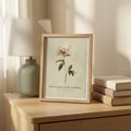 "There Is Grace in the Unfolding" — Peony Affirmation Print