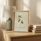 "There Is Grace in the Unfolding" — Peony Affirmation Print