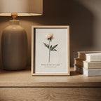 "Bloom at Your Own Pace" — Peony Affirmation Print