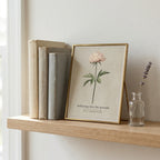 "Softening Into the Present" — Peony Affirmation Print