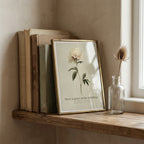 "There Is Grace in the Unfolding" — Peony Affirmation Print