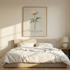 "Softening Into the Present" — Peony Affirmation Print