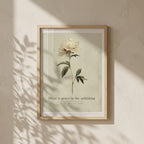 "There Is Grace in the Unfolding" — Peony Affirmation Print