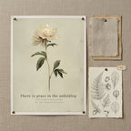 "There Is Grace in the Unfolding" — Peony Affirmation Print