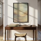 "Gently returning to who I am." — Warm Sand Landscape Print, Japandi Wabi Sabi Abstract Wall Art