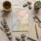"This moment asks nothing more of me." — Holding Abstract Print, Soft Blush & Honey Mindfulness Wall Art