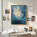 "I choose what I say yes to." — Teal & Gold Horizon Print, Abstract Skyline Boundary Affirmation Wall Art