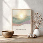 "Here, I let my heart be soft." — Zen Landscape Print