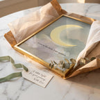 "Even in the dark, I am guided" - Crescent Moon Wall Art