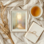 "Here, I let light in" — Abstract Spiritual Landscape Print