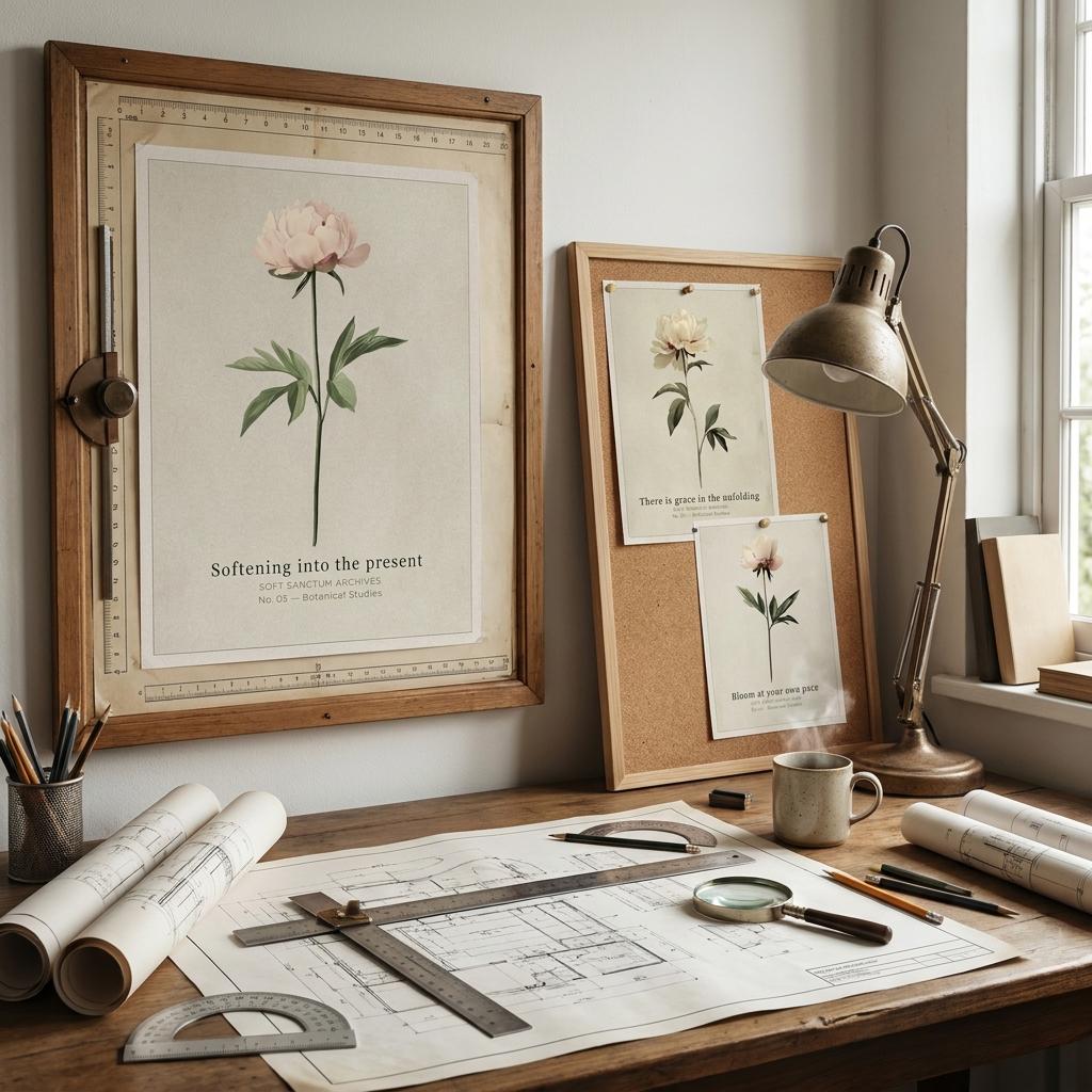 "Bloom, unfold, soften." — Vintage Peony Print Set of 3, Soft Botanical Grandmillennial Gallery Wall (Digital Download)
