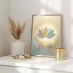 "Here, I let myself bloom" — Lotus Flower Affirmation Print