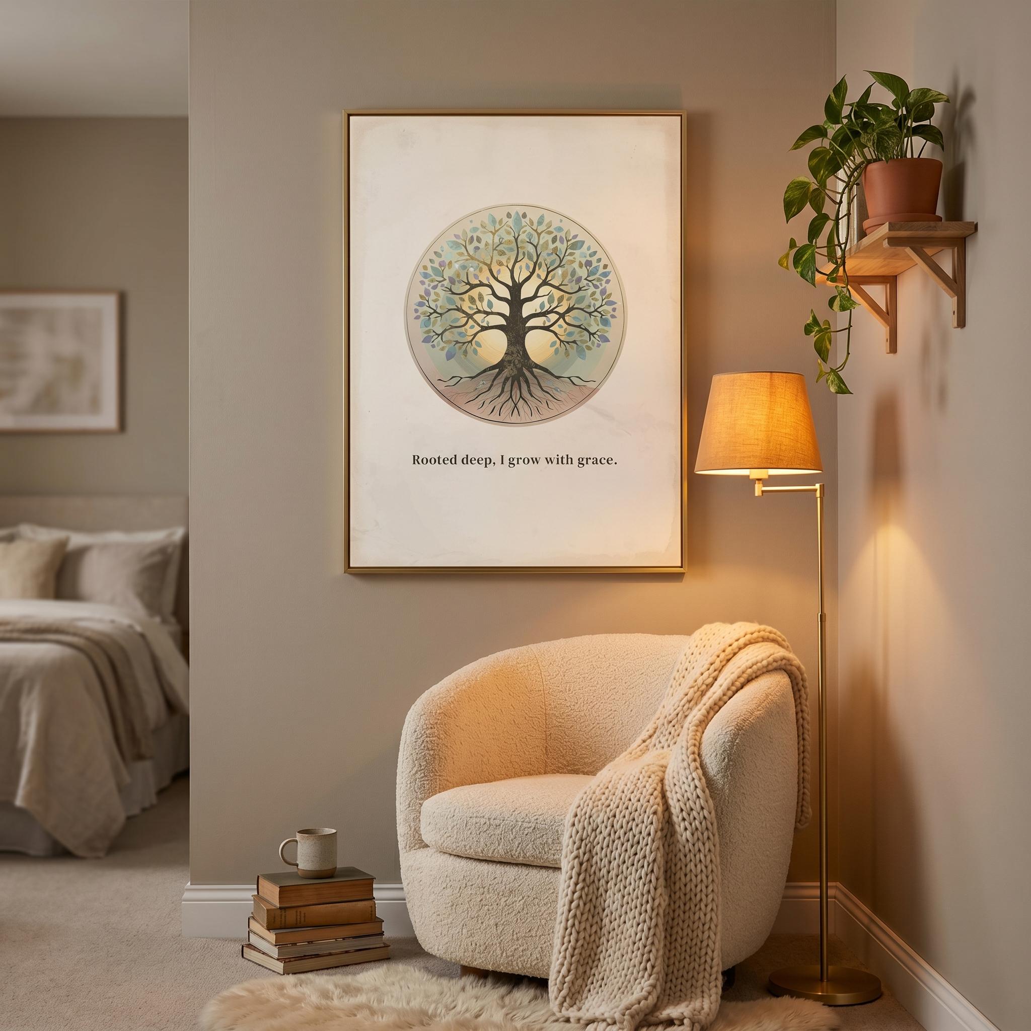 "Grow with Grace" — Tree of Life Zen Art