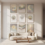 Inner Light Collection — Sage Green Mindfulness Gallery Wall Set of 9, Spiritual Wall Art Prints