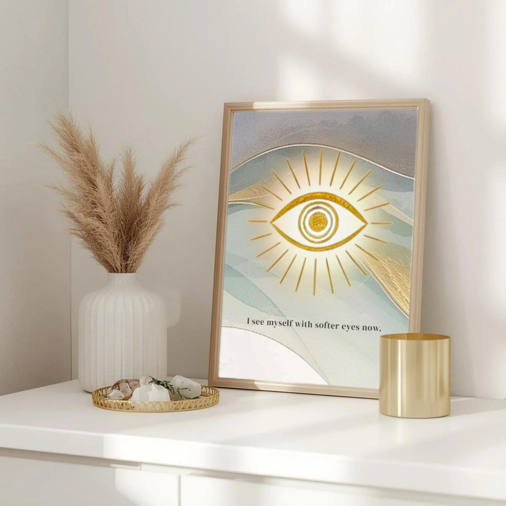 "I see myself with softer eyes now" — Third Eye Chakra Print