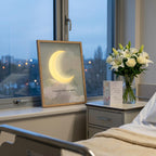 "Even in the dark, I am guided" - Crescent Moon Wall Art