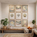 Inner Light Collection — Sage Green Mindfulness Gallery Wall Set of 9, Spiritual Wall Art Prints