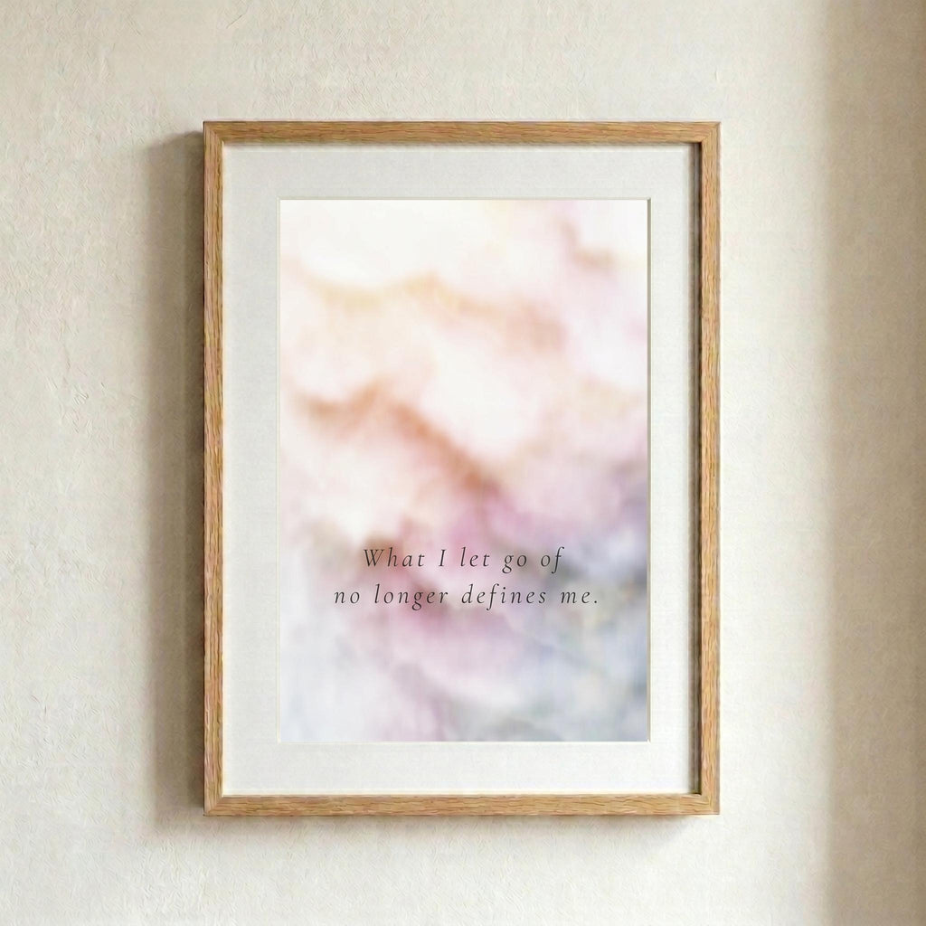 "I release what no longer serves me." — Abstract Mindfulness Print, Letting Go Wall Art (Digital Download)