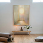 "Here, I let light in" — Abstract Spiritual Landscape Print